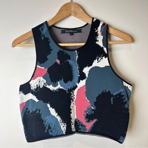 Timo Weiland Women's Abstract Print Crop Top Size Large